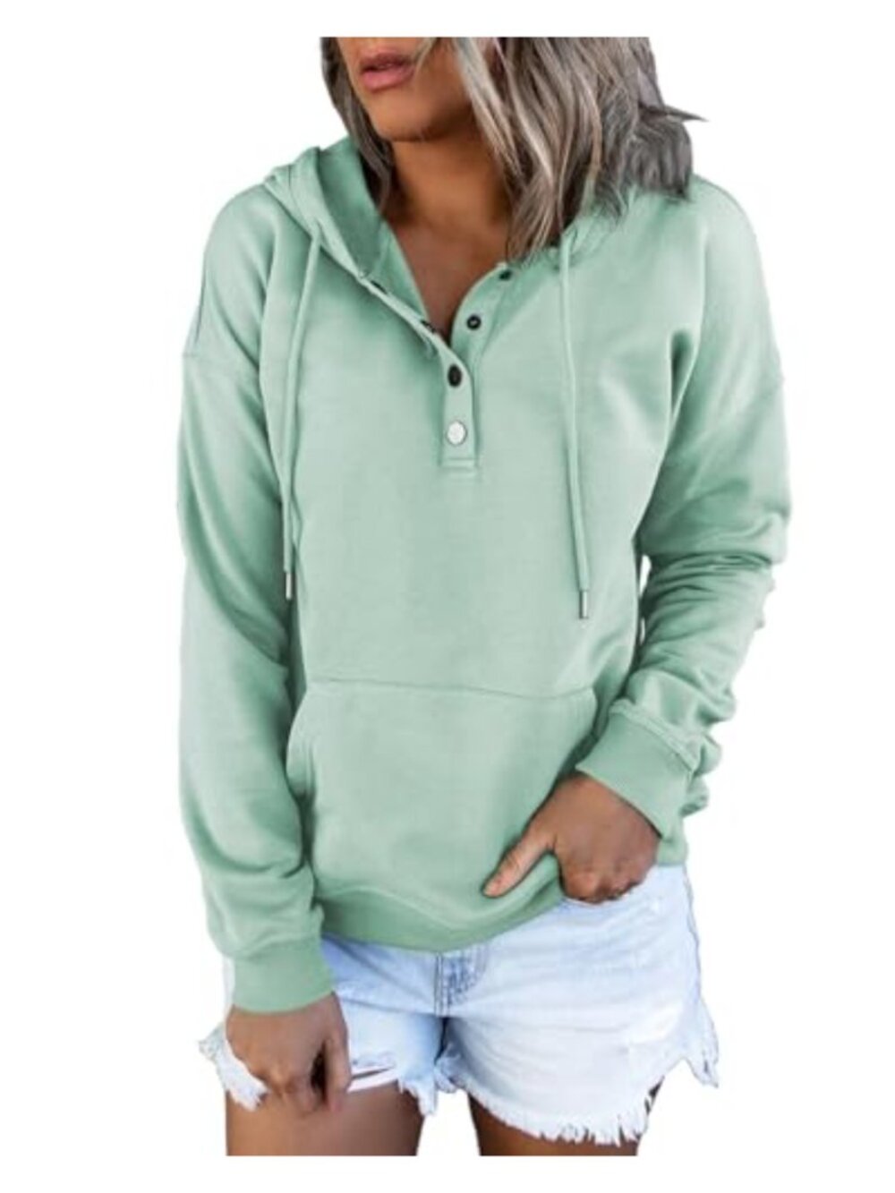 Womens Lightweight Hoodie Sweatshirt Pullover with Pockets Loose Fit